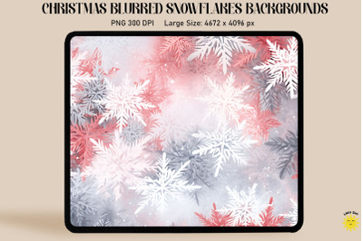 Christmas Blurred Snowflakes Backgrounds