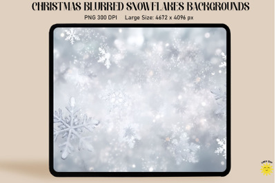 Christmas Blurred Snowflakes Backgrounds