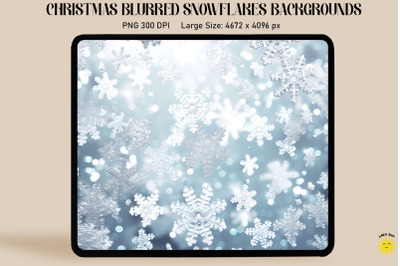 Christmas Blurred Snowflakes Backgrounds