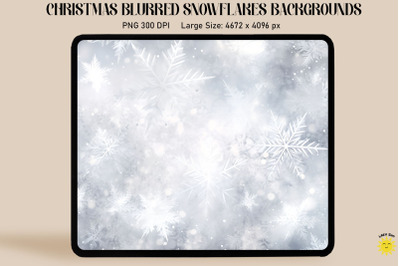 Christmas Blurred Snowflakes Backgrounds