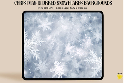 Christmas Blurred Snowflakes Backgrounds