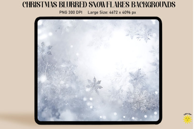 Christmas Blurred Snowflakes Backgrounds