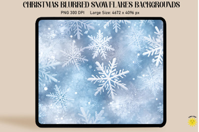 Christmas Blurred Snowflakes Backgrounds