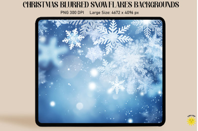 Christmas Blurred Snowflakes Backgrounds