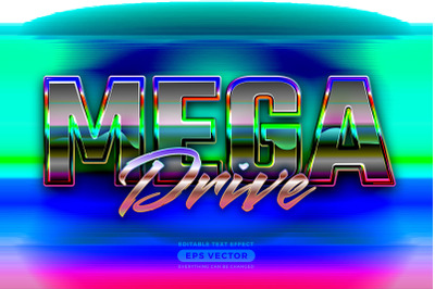 Megadrive editable text style effect in retro style theme ideal for po