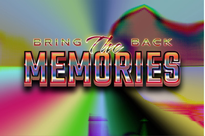 Bring back the memories editable text style effect in retro style them
