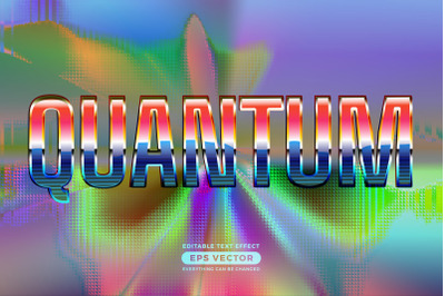 Quantum editable text style effect in retro style theme ideal for post