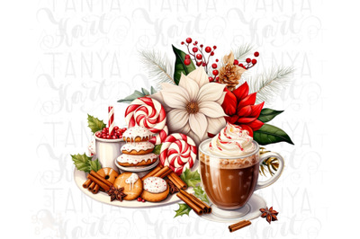 Holiday Christmas Scene PNG for Sublimation Design