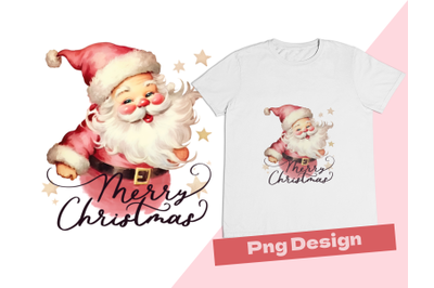 Flying Red Santa PNG for Christmas Shirt &amp; Sublimation Print