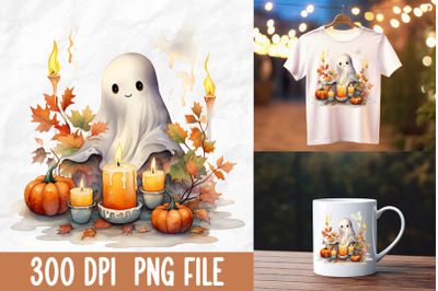 Retro Halloween Boo Ghost Fall Autumn