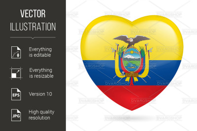 Heart icon of Ecuador