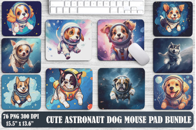 Cute Astronaut Dog Mouse Pad Design