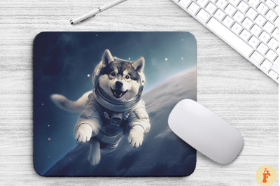 Cute Astronaunt Alaskan Malamute Dog