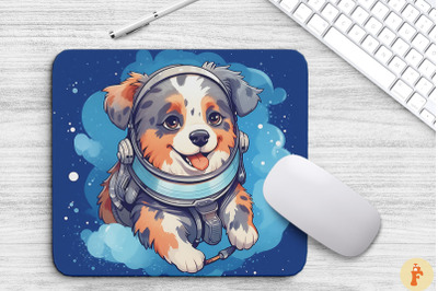 Cute Astronaunt Australian Shepherd Dog