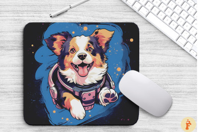 Cute Astronaunt Australian Shepherd Dog