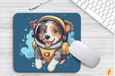 Cute Astronaunt Australian Shepherd Dog