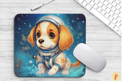 Cute Astronaunt Beagle Dog Mouse Pad