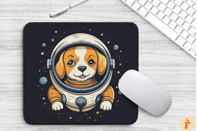 Cute Astronaunt Beagle Dog Mouse Pad