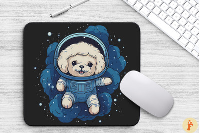 Cute Astronaunt Bichon Frise Dog