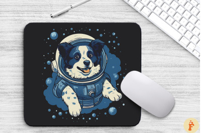 Cute Astronaunt Border Collie Dog