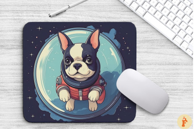 Cute Astronaunt Boston Terrier Dog