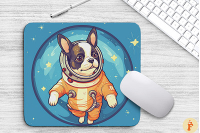 Cute Astronaunt Boston Terrier Dog