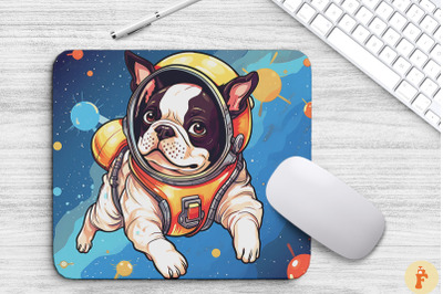 Cute Astronaunt Boston Terrier Dog