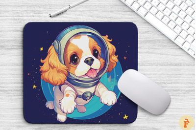 Cute Astronaunt King Charles Spaniel Dog