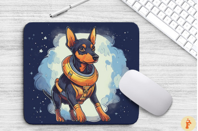 Cute Astronaunt Doberman Pinscher Dog