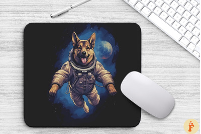 Cute Astronaunt German Shepherd Dog