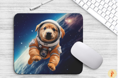 Cute Astronaunt Golden Retriever Dog