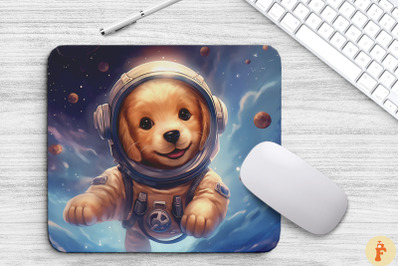 Cute Astronaunt Golden Retriever Dog