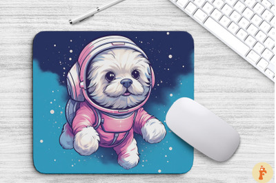 Cute Astronaunt Havanese Dog Mouse Pad