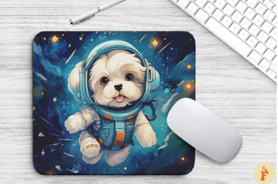 Cute Astronaunt Havanese Dog Mouse Pad