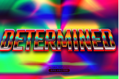 Determined editable text style effect in retro style theme ideal for p