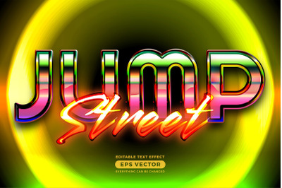 Jump street editable text style effect in retro style theme ideal for