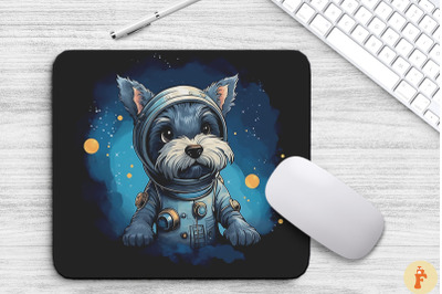 Cute Astronaunt Miniature Schnauzer Dog