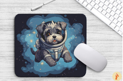 Cute Astronaunt Miniature Schnauzer Dog