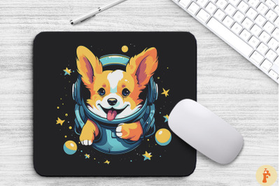 Cute Astronaunt Pembroke Welsh Corgi Dog