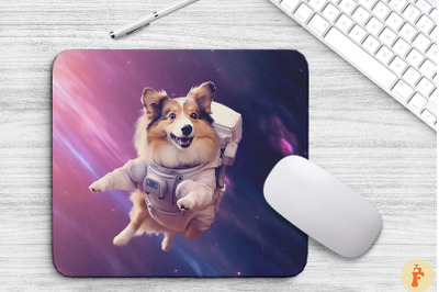 Cute Astronaunt Shetland Sheepdog Dog