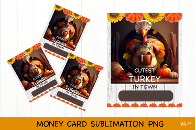 Turkey Money Card PNG. Money Card Holder.