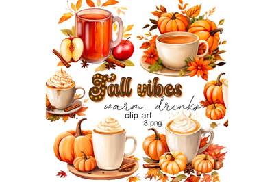 Cozy Autumn Vibes: Warm Drink Clipart