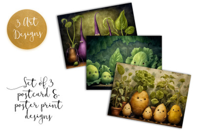 The The Vegetables Postcard &amp; Art Prints