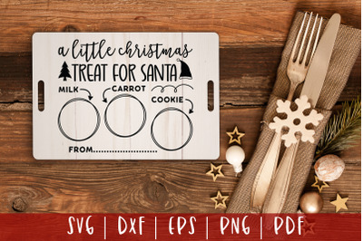 Treat for Santa SVG, Santa Tray SVG