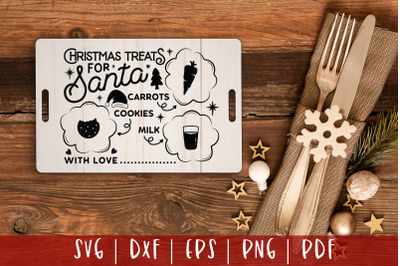 Christmas Treats for Santa | Santa Tray SVG