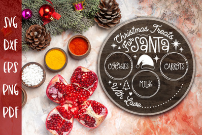 Santa Tray SVG, Christmas Treats for Santa SVG