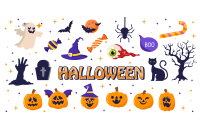 collection of Halloween vector designs with halloween theme clip art s