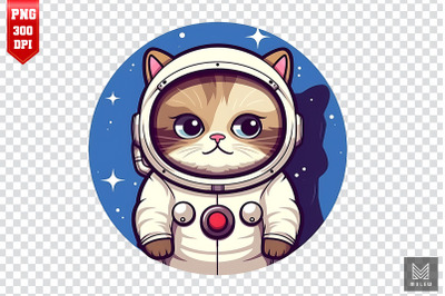 Cute Astronaut Birman Cat Clipart