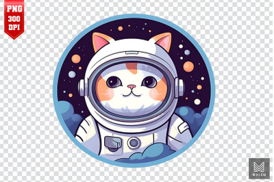 Astronaut Domestic Shorthair Cat Clipart