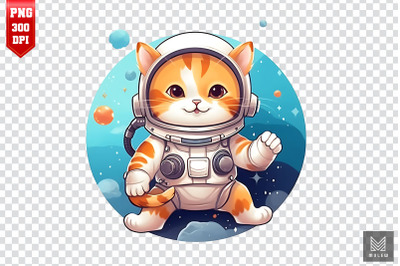 Astronaut Domestic Shorthair Cat Clipart